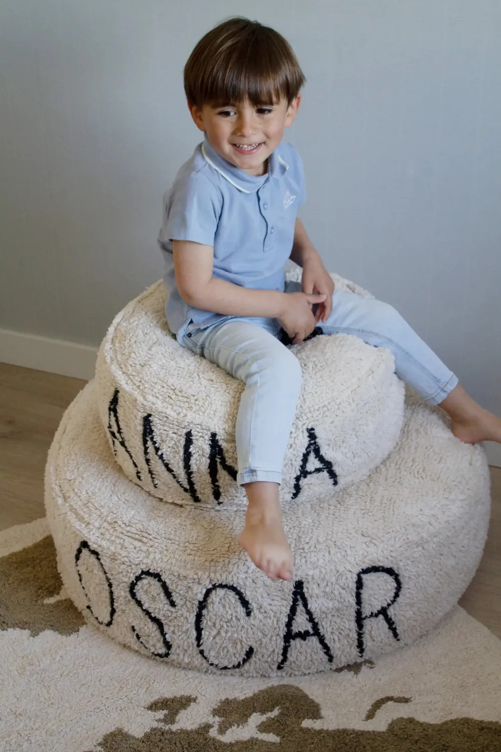 Lorena Canals Custom Pouf Name Sitzpouf 45x20 personalisiert