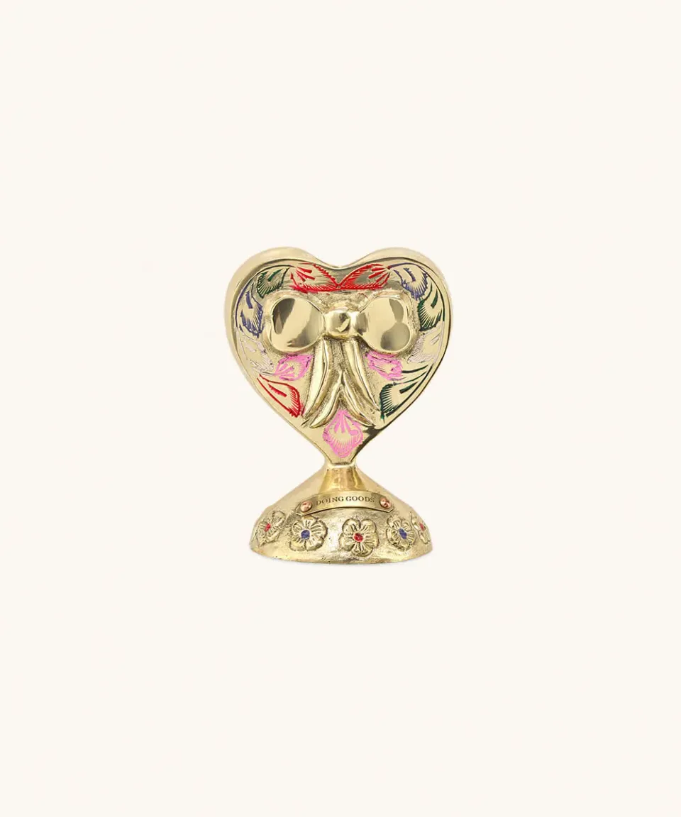 Doing Goods Bubbly Herz Kerzenhalter Messing 10cm