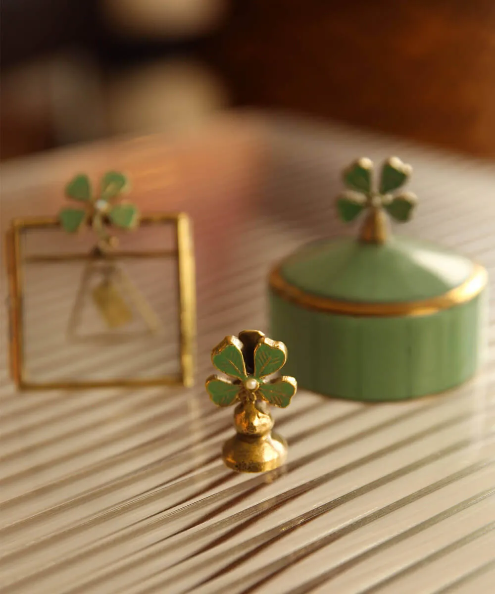 Doing Goods Lucky Kleeblatt Memohalter Messing