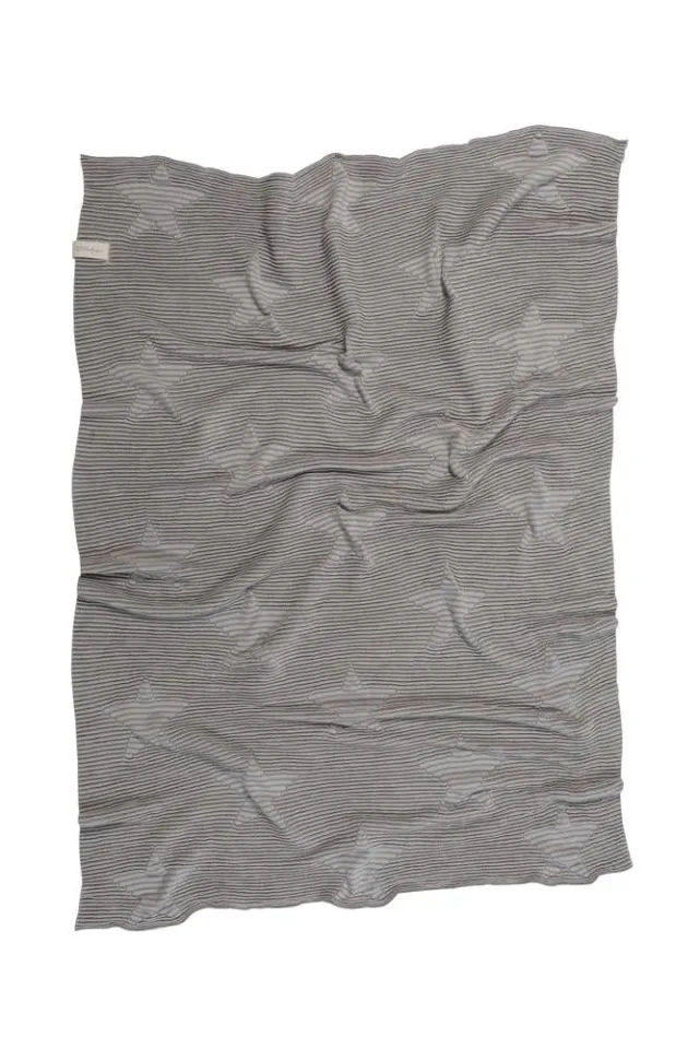 Lorena Canals Hippy Stars Pearl Grey Babydecke 90x120 Baumwolle