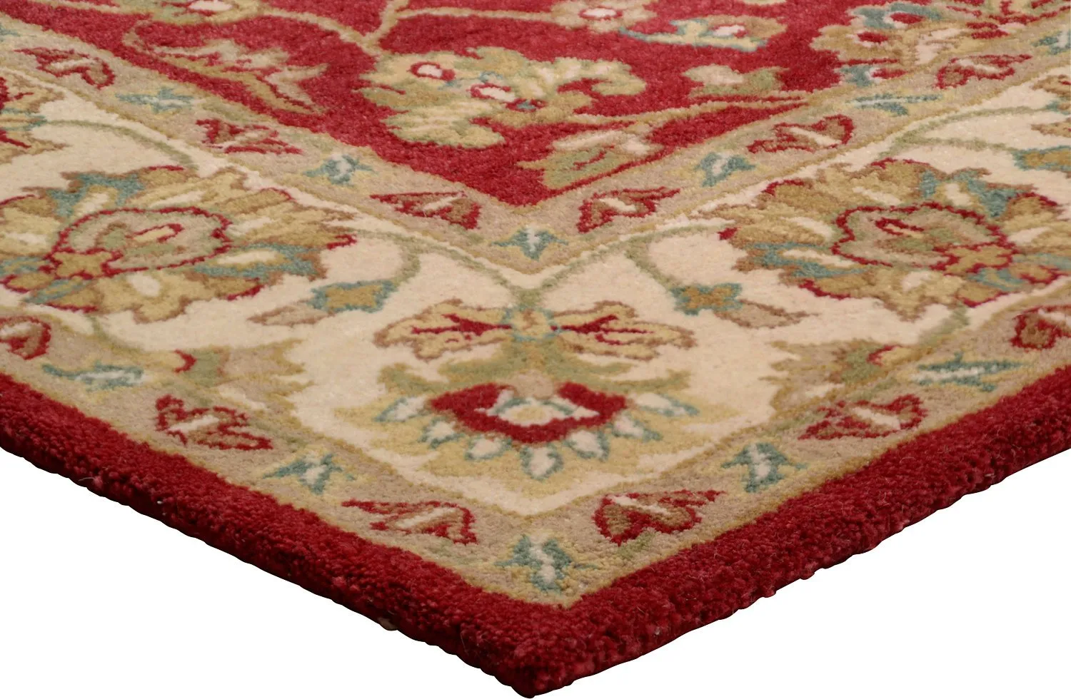 THEKO Royal Ziegler Teppich Rot Cream 70x140 Wolle
