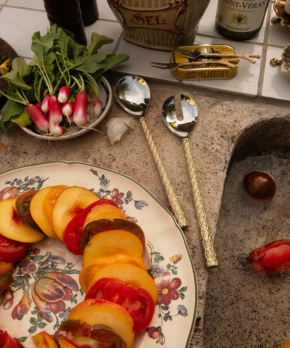 Doing Goods Chameli Salatbesteck Geschenkset Messing