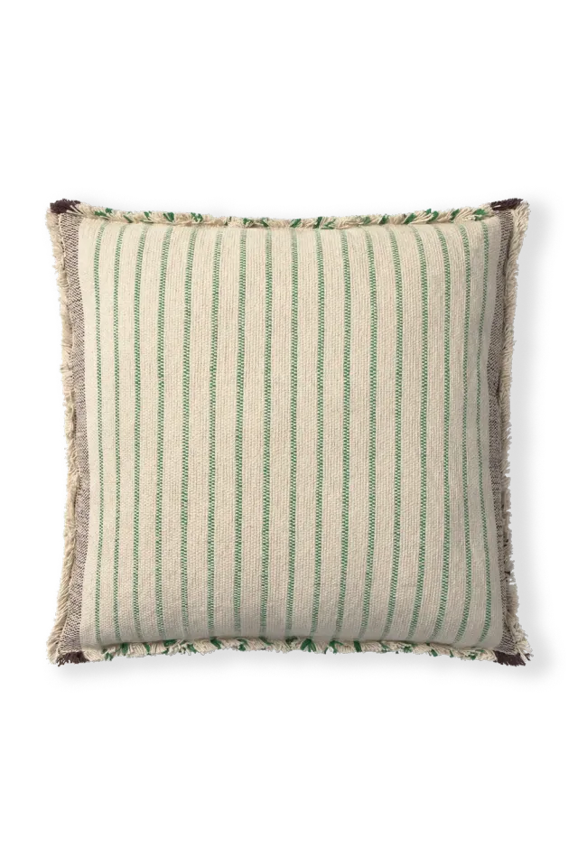 Lorena Canals Lines Kissen 45x45 cm Grün gestreift