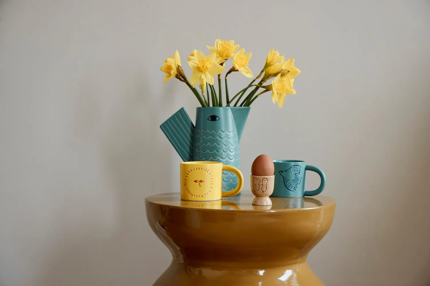 Donna Wilson Bluebird Tasse Steinzeug 9 cm blau