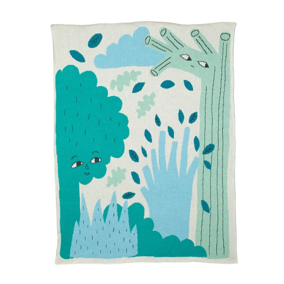Donna Wilson Green Trees Babydecke Bio-Baumwolle 90x70