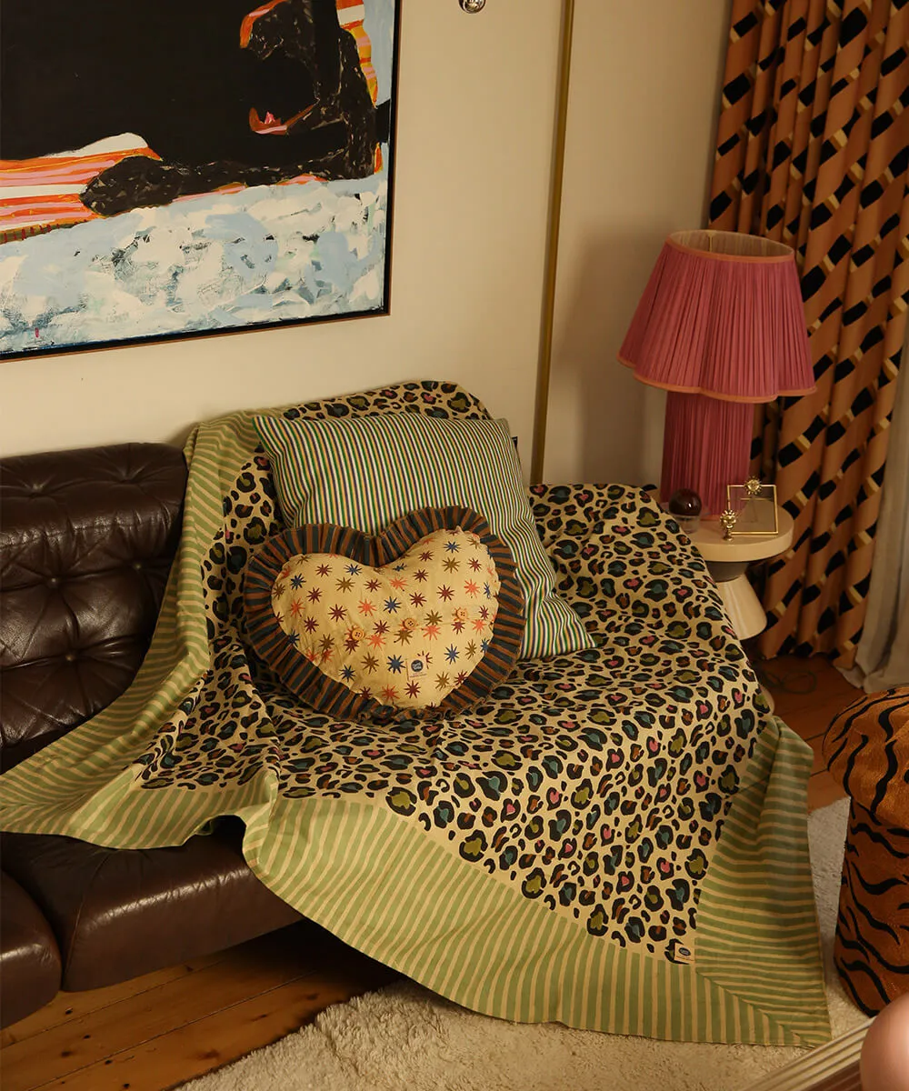 Doing Goods Disco Leopard Tischdecke 160x350 Baumwolle