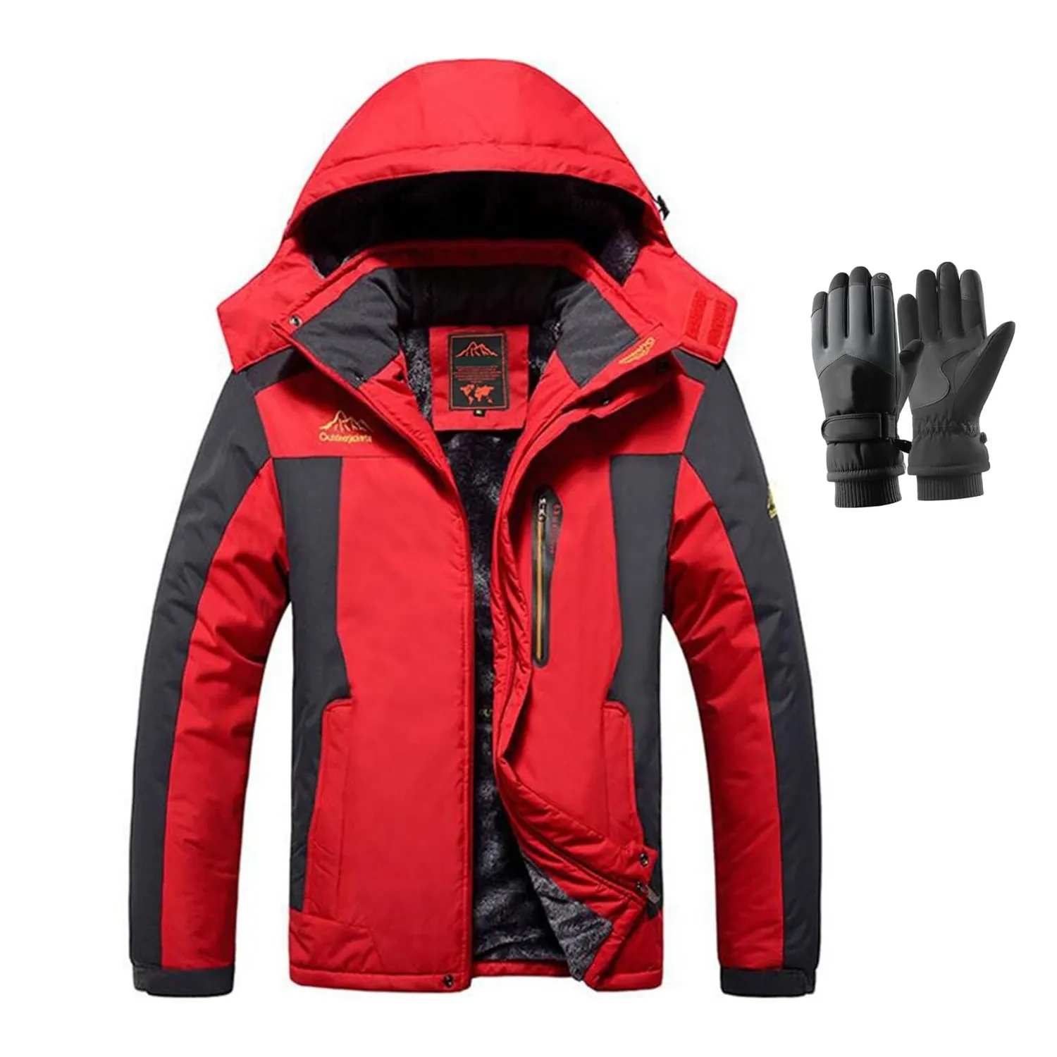 HonunGron Skijacke Herren 6XL Gefüttert Winter