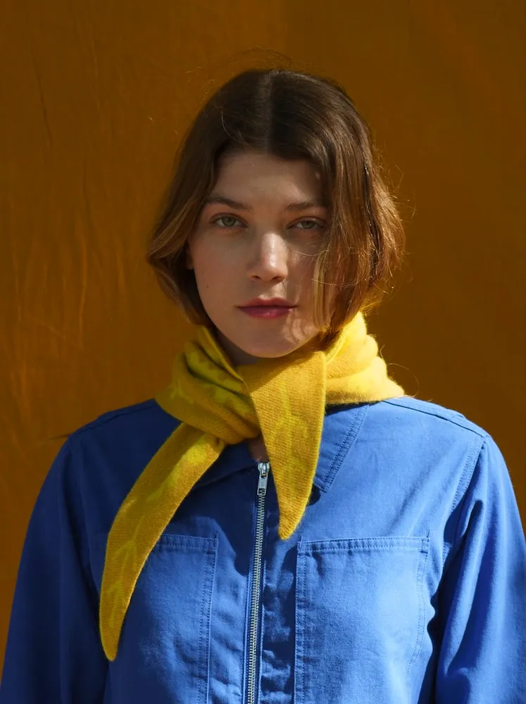 Donna Wilson Yellow Sprig Neckerchief Halstuch Lambswool