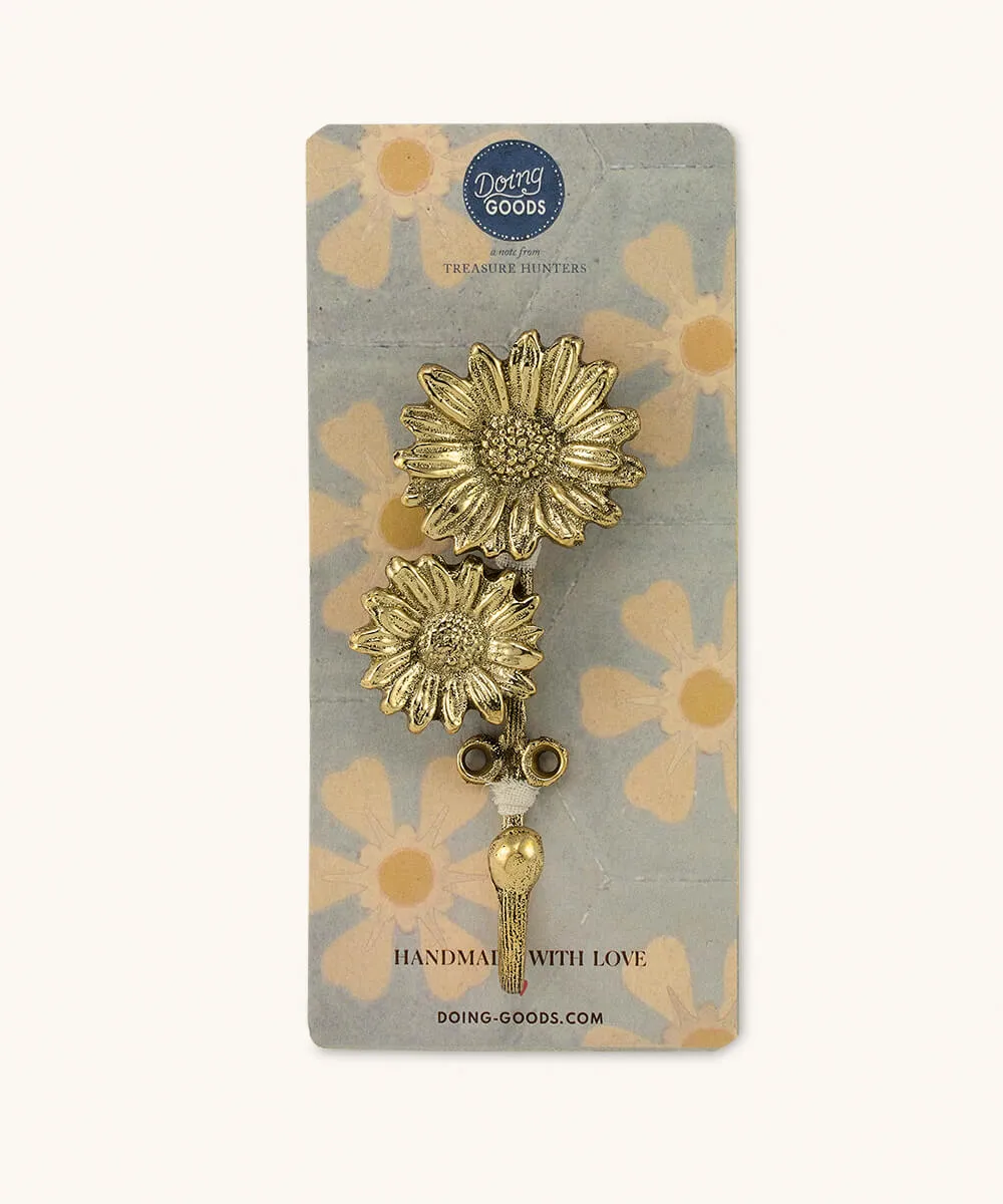 Doing Goods Marguerite Breezy Wandhaken Gold Doppel 12 cm