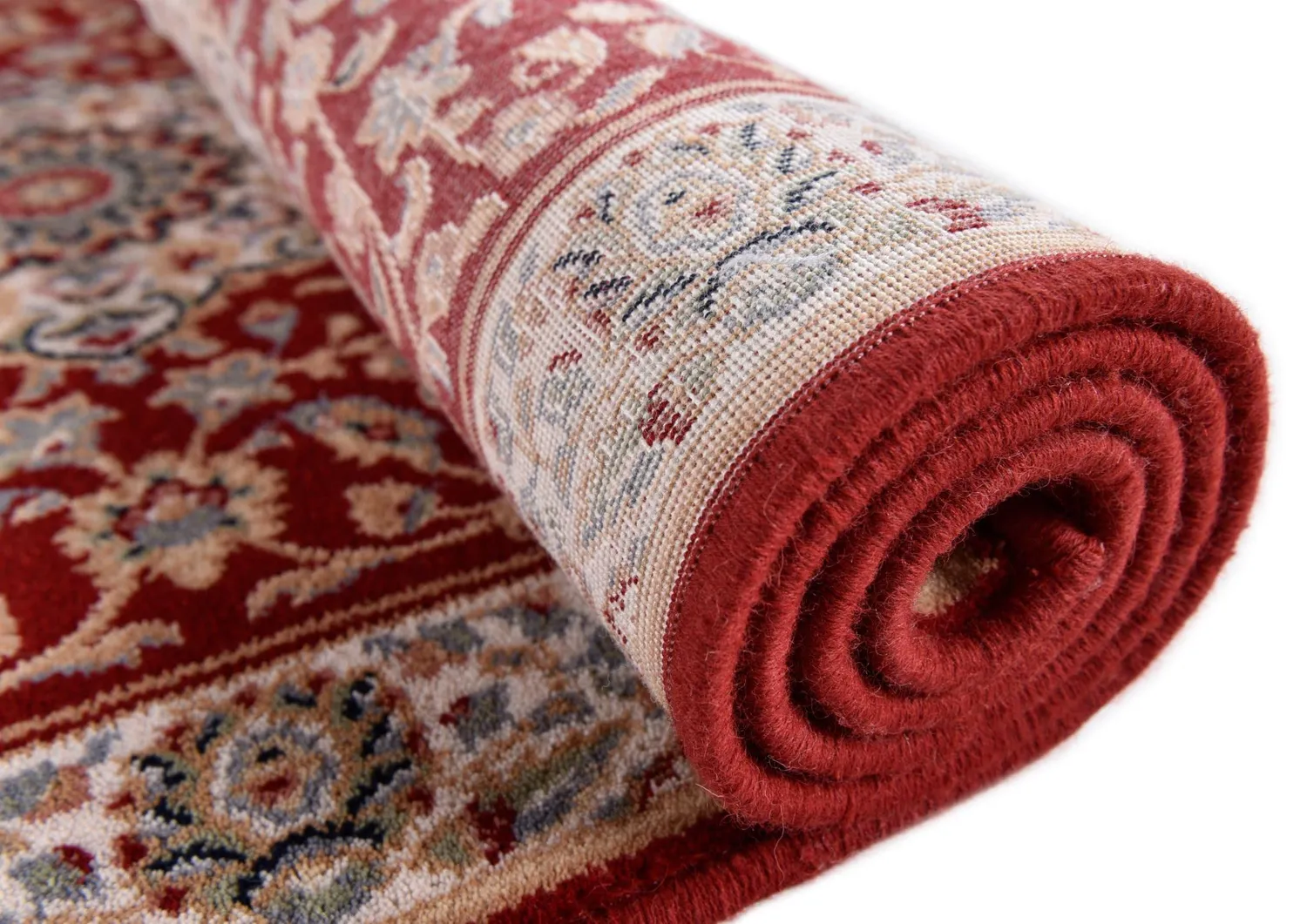 THEKO Dolna Wollteppich 50x80 cm Rot Flachgewebe