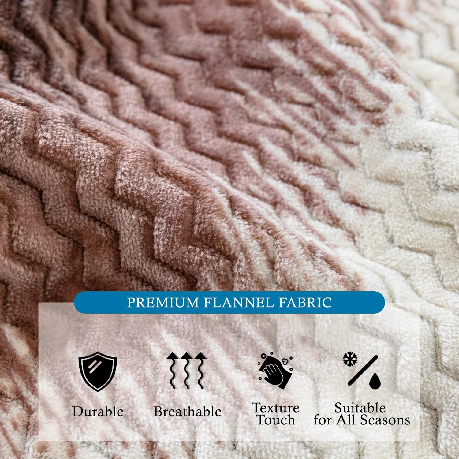 HonunGron Flanell Sofabezug 70x70cm Braun rutschfest warm