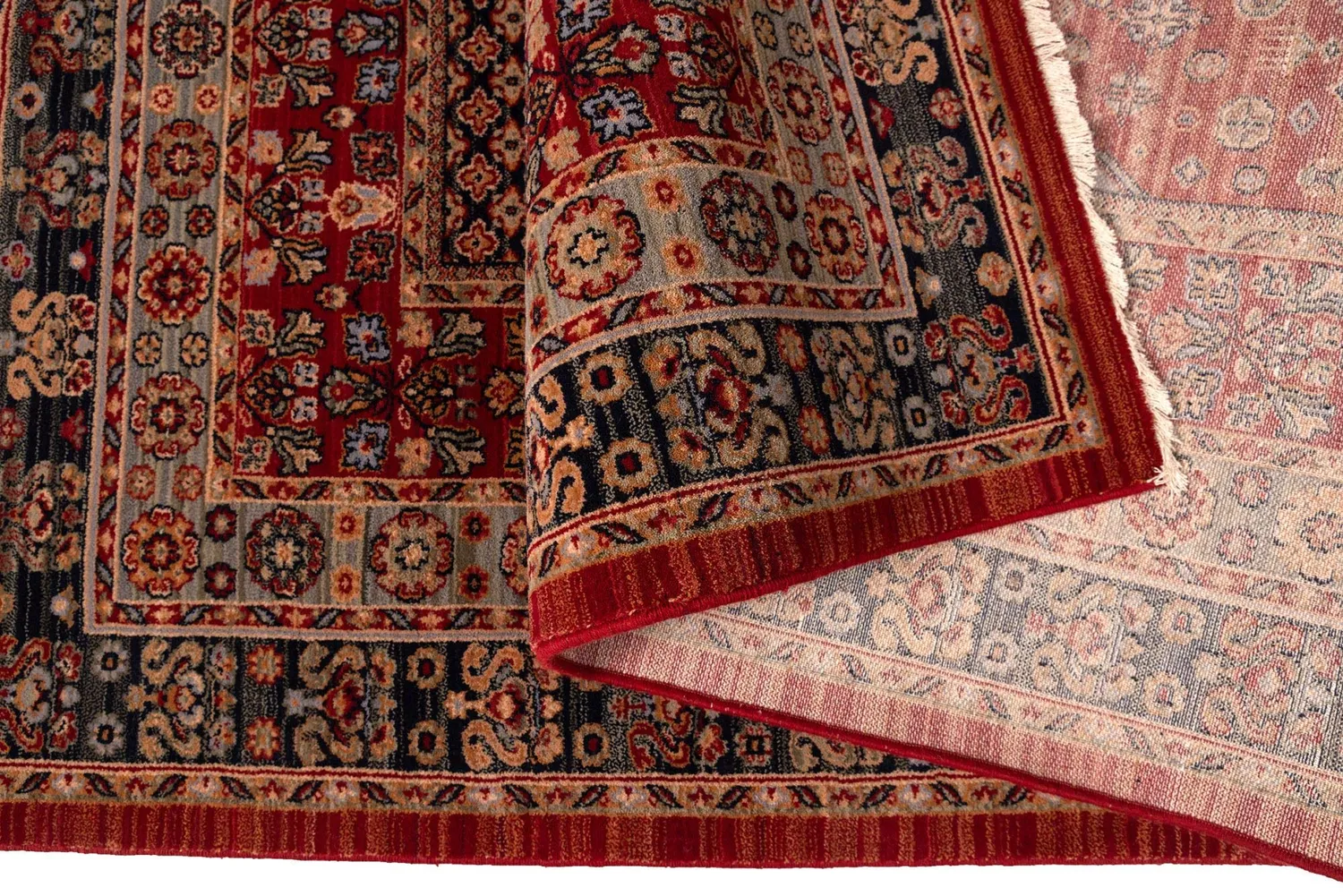 THEKO Saharna Wollteppich 60x90cm Rot Neuseeland-Wolle