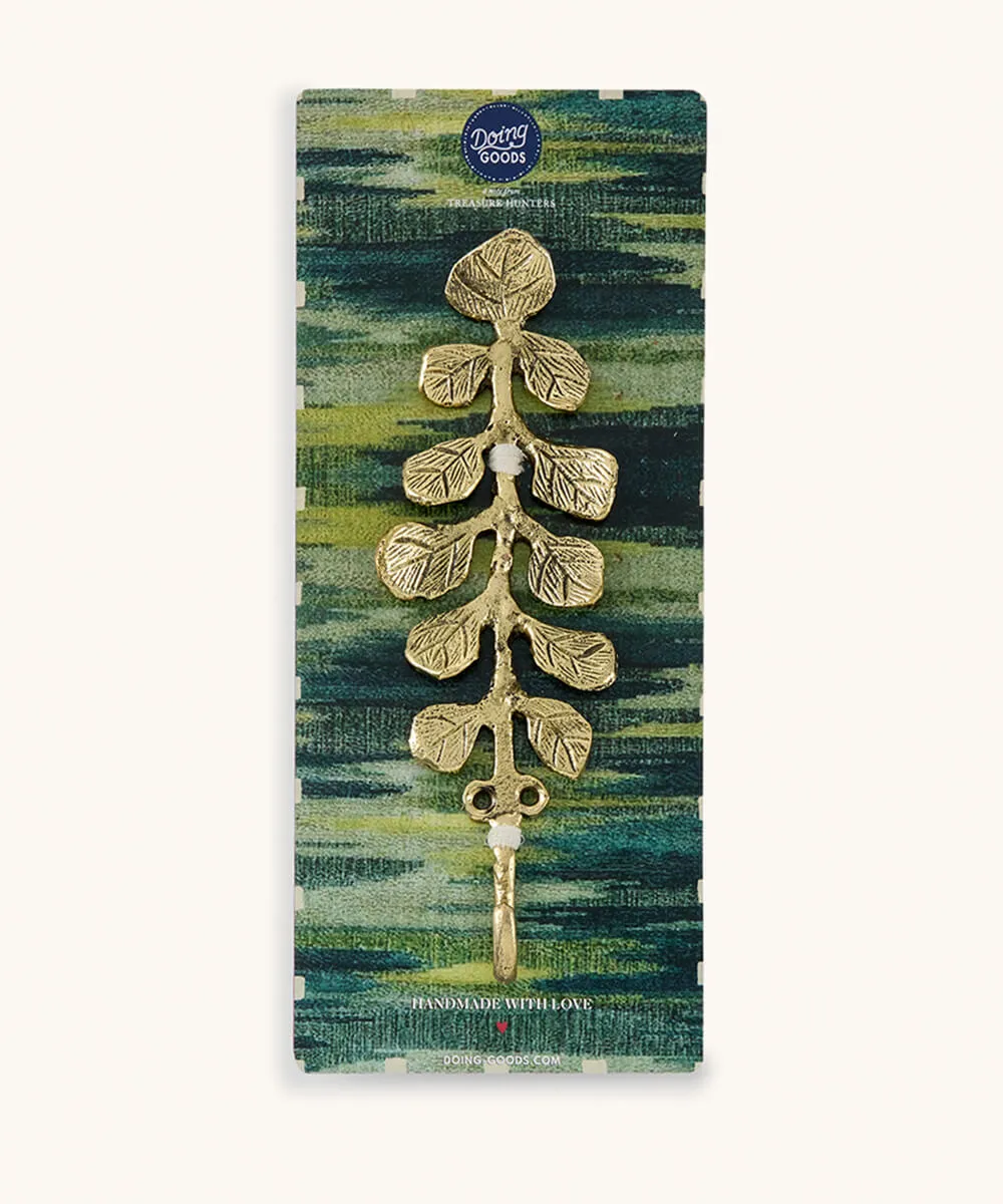 Doing Goods Bea Botanical Wandhaken Messing 19,5 cm