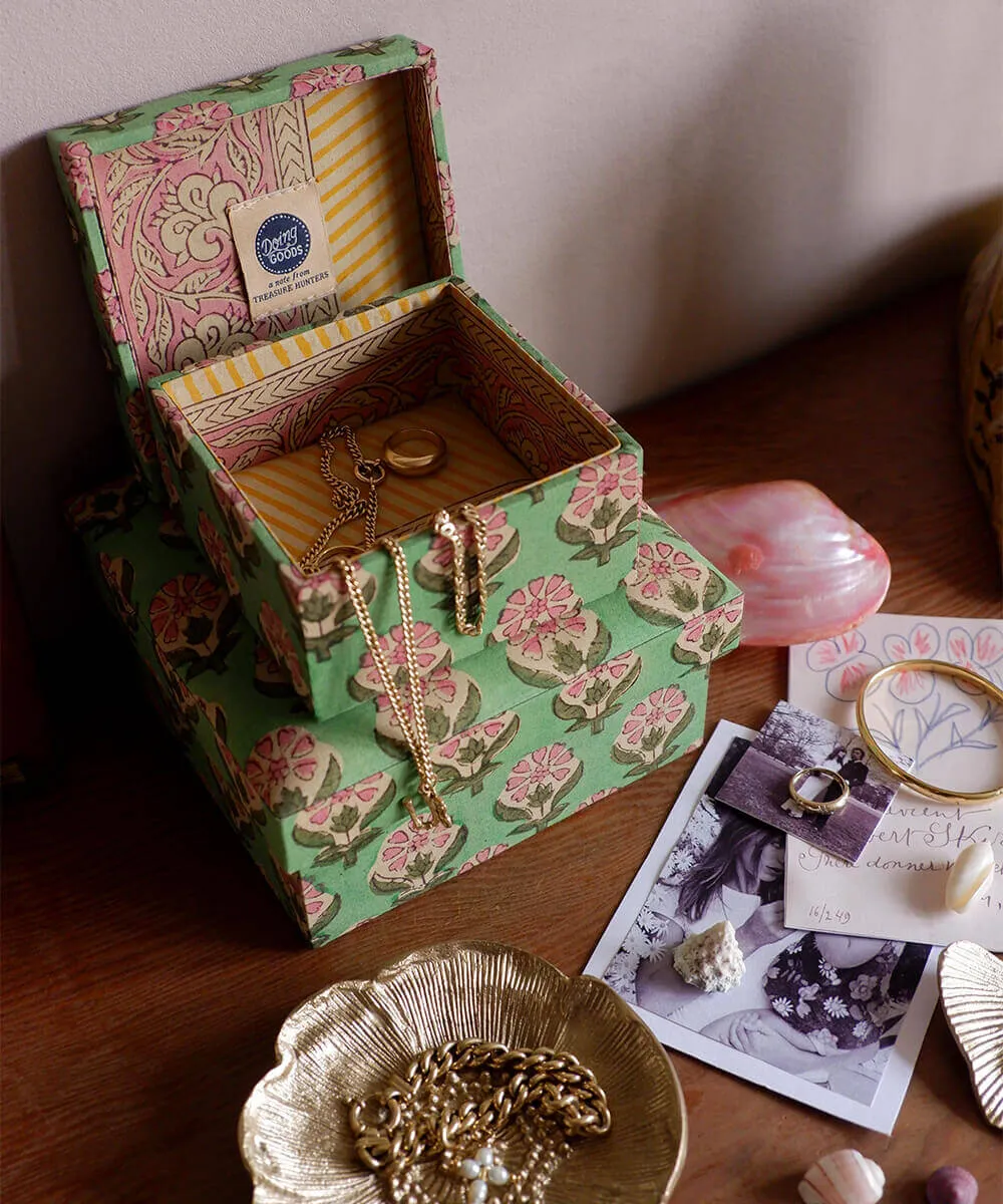 Doing Goods Emma Stoffboxen Set Baumwolle sechseckig