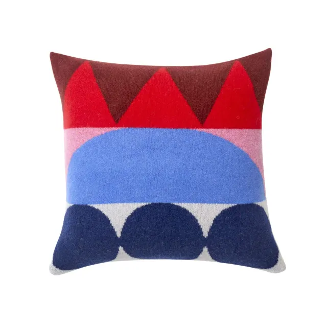 Donna Wilson Totem Kissen Rot Lammwolle 50x50 cm