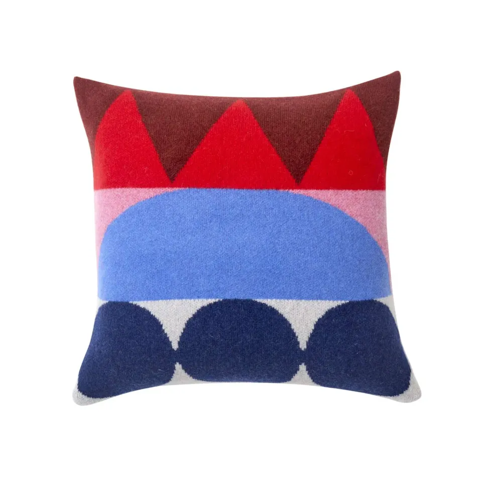 Donna Wilson Totem Kissen Rot Lammwolle 50x50 cm