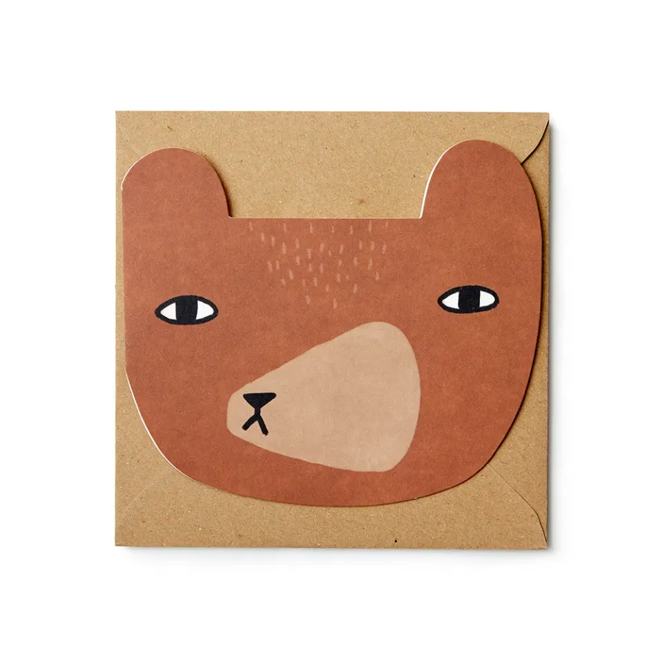 Donna Wilson Bear Grußkarte Bär Cut-Out 15x12
