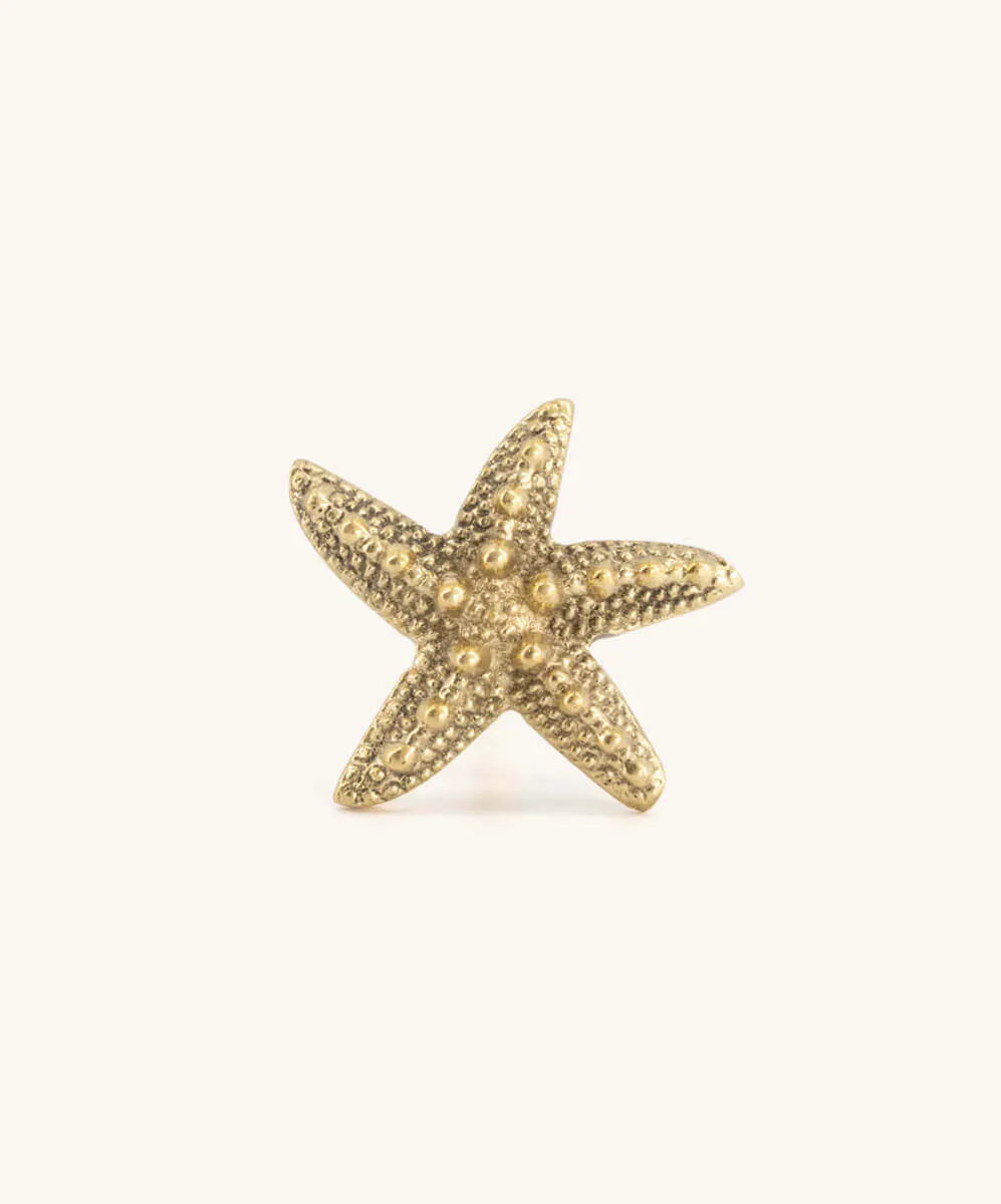 Doing Goods Ruby Seastar Möbelknopf Messing