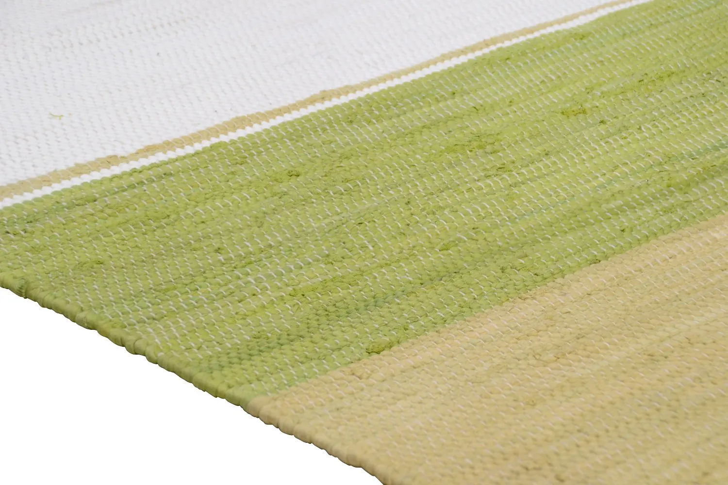 THEKO Happy Cotton Fleckerlteppich 90x160 Grün waschbar