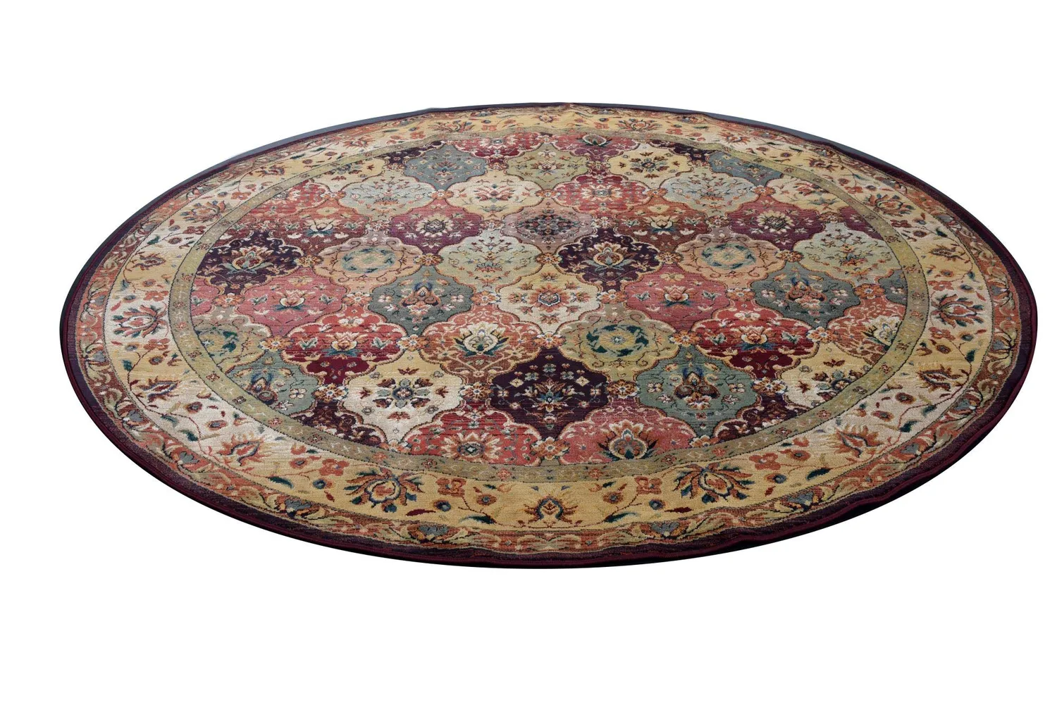 THEKO Gabiro Orientteppich 200 rund Pastell Multi Vintage