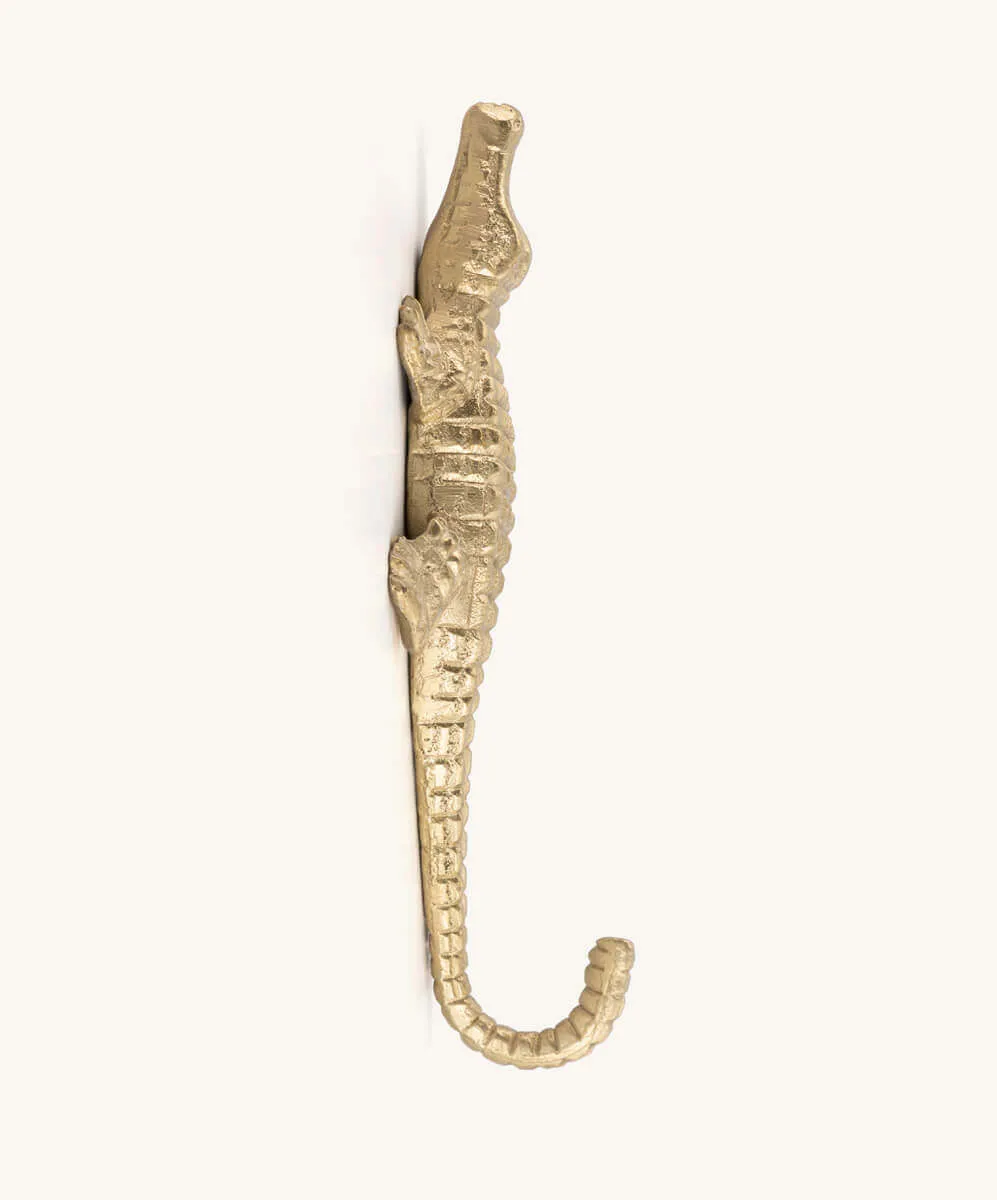 Doing Goods Chewy Crocodile Large Wandhaken Messing