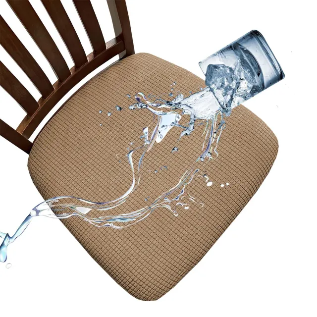 HonunGron Jacquard Stuhlbezug Kamel 1er Set wasserdicht