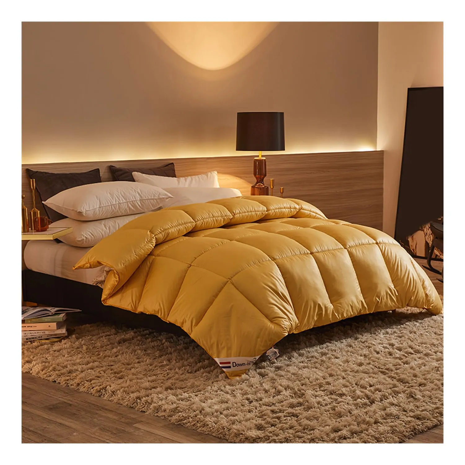 HonunGron Daunendecke Winter 200x230 Rosa 3 kg Daunen