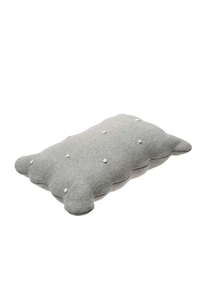 Lorena Canals Biscuit Kissen 35x25 cm Grau Strick waschbar