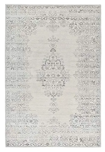 THEKO Versian Teppich 70x140 Natur Schurwolle handgeknüpft
