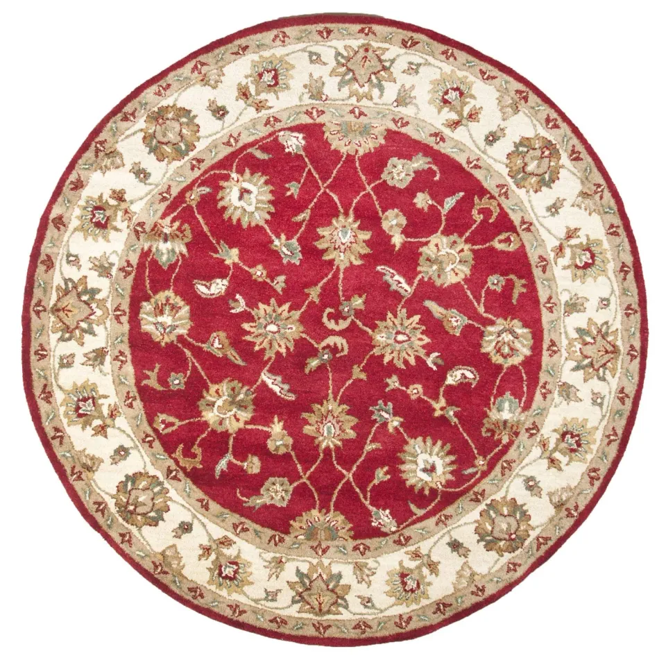 THEKO Royal Ziegler Teppich 150 rund Rot