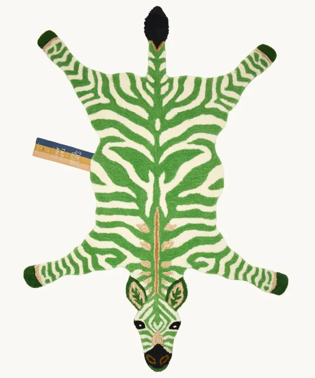 Doing Goods Grassy Zebra Teppich Groß 153x110 Wolle