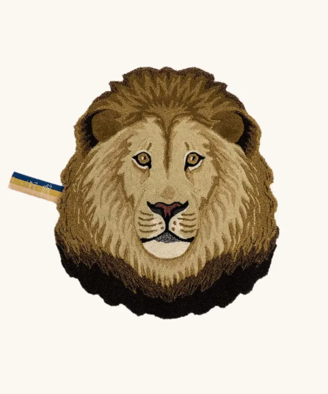 Doing Goods Ari Lion Large Teppich Löwenkopf Wolle