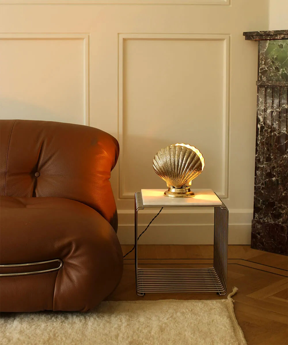 Doing Goods Scarlett Muschel Tischlampe Gold E27
