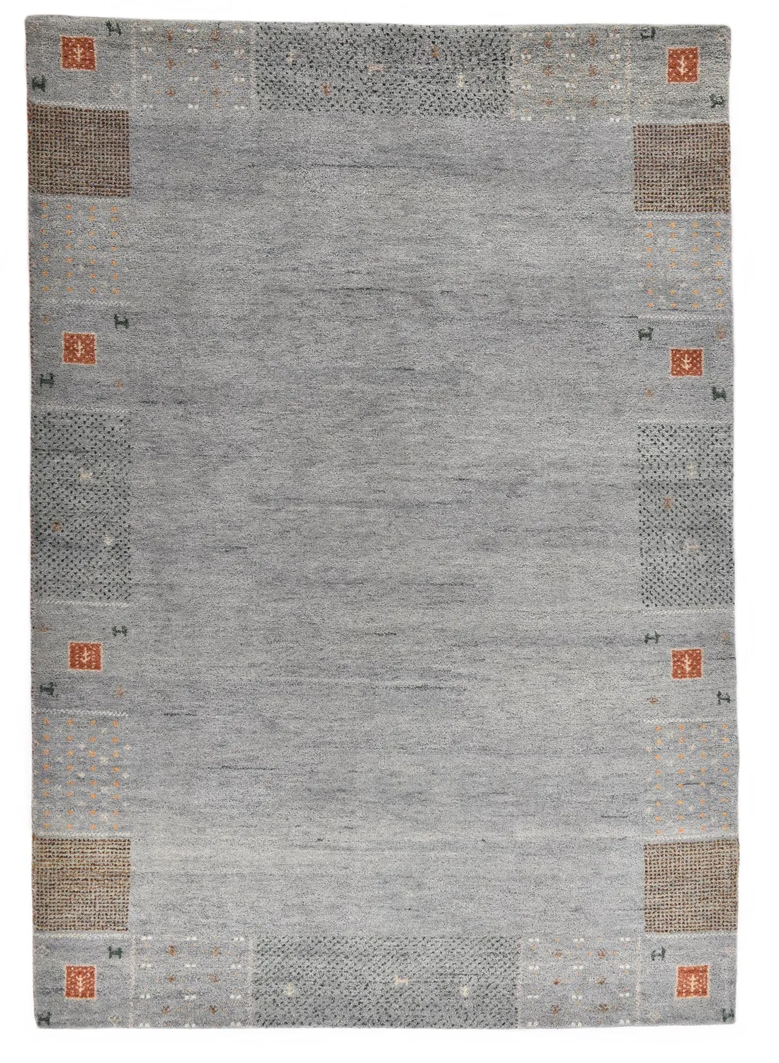 THEKO Denver Wollteppich Grau 200x250 cm Schurwolle
