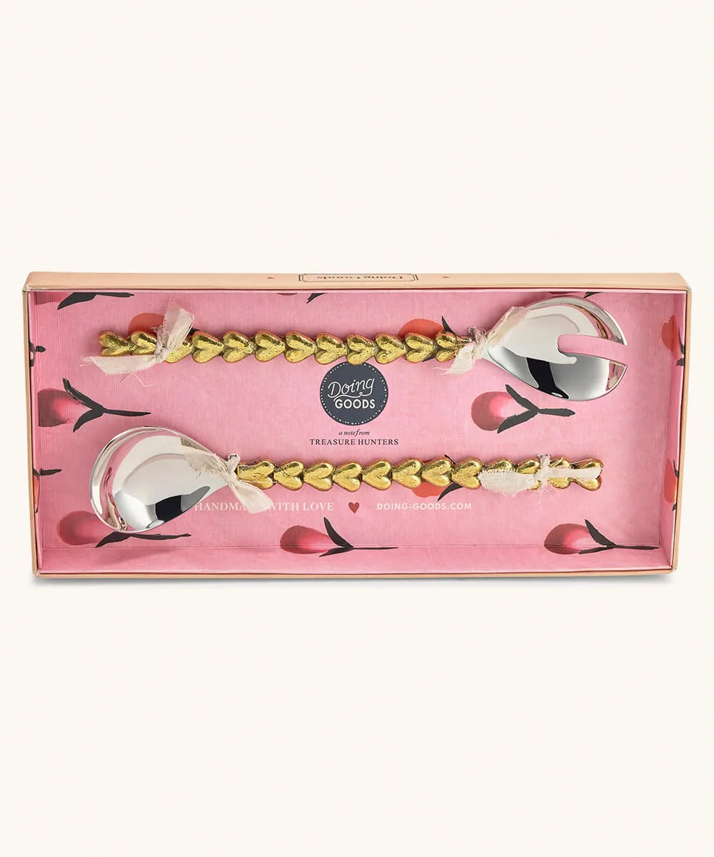 Doing Goods Holly Herz Salatbesteck 25cm Geschenkset