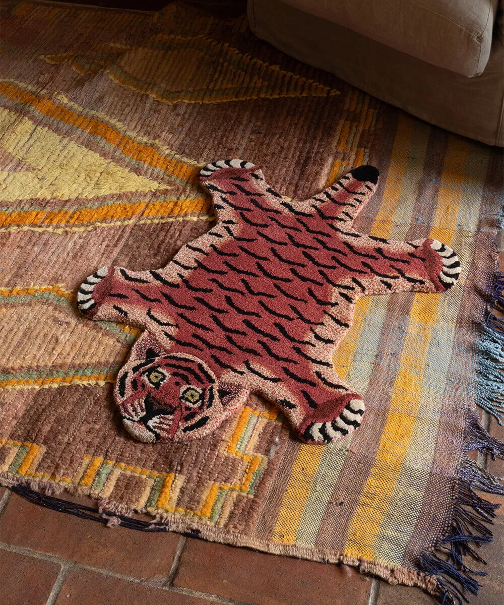 Doing Goods Tula Small Teppich Tiger Sage Wolle handgetuftet