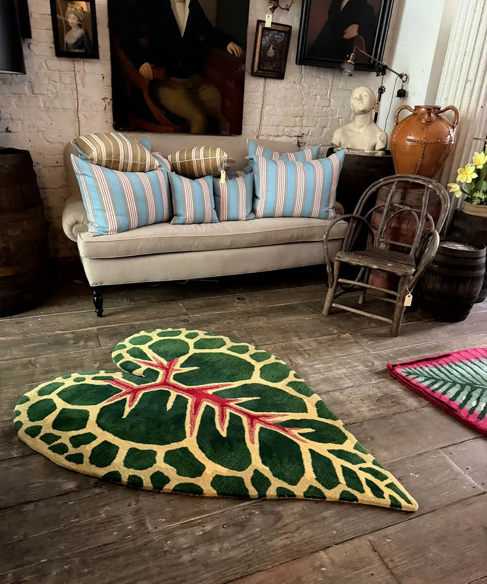 Doing Goods Garden Croton Blatt Teppich Wolle handgemacht