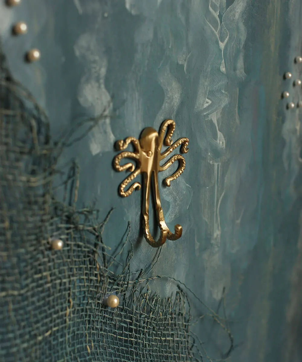 Doing Goods Ella Octopus Wandhaken Messing Oktopus
