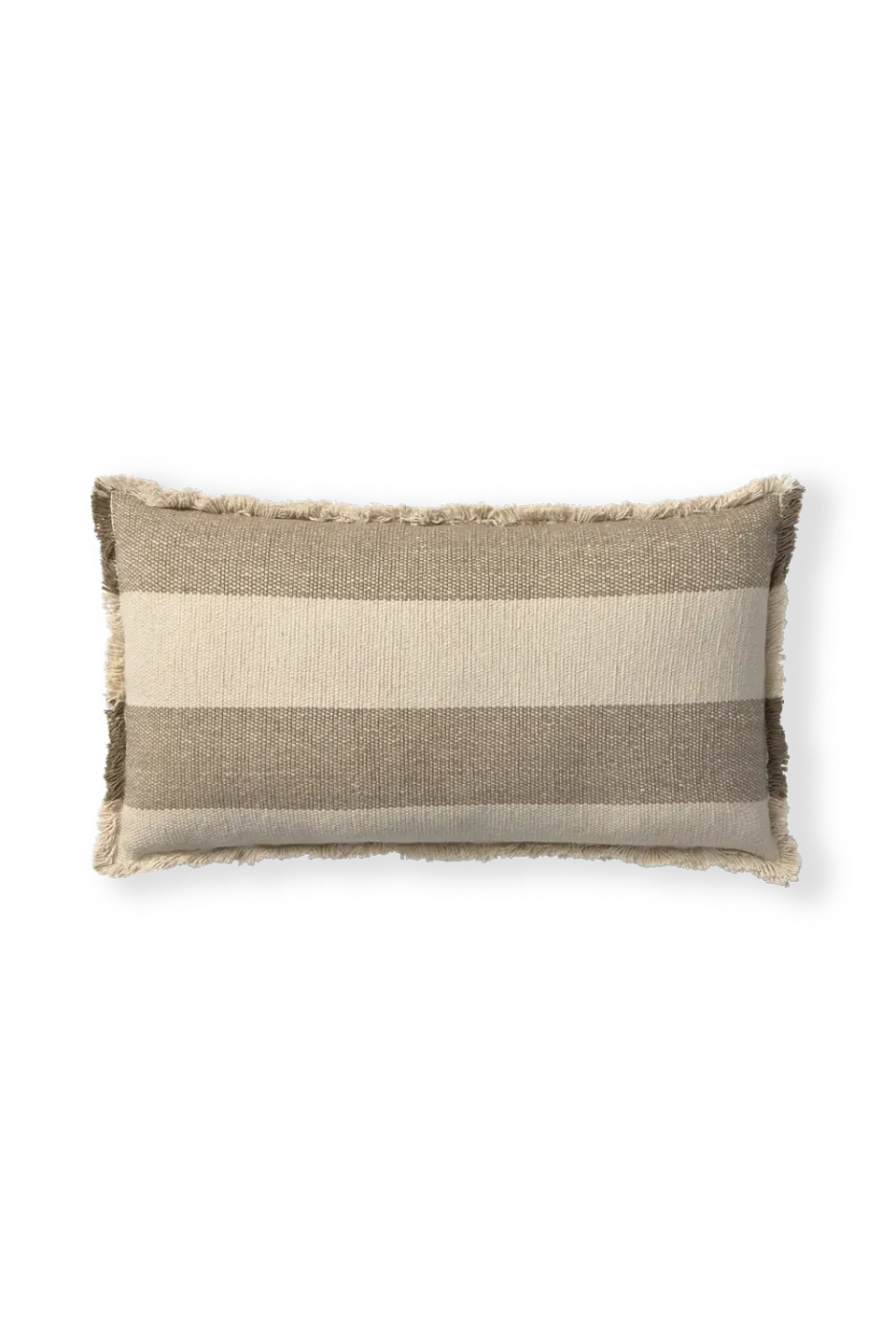Lorena Canals Lines Brown Kissen 30x50 Handwebung