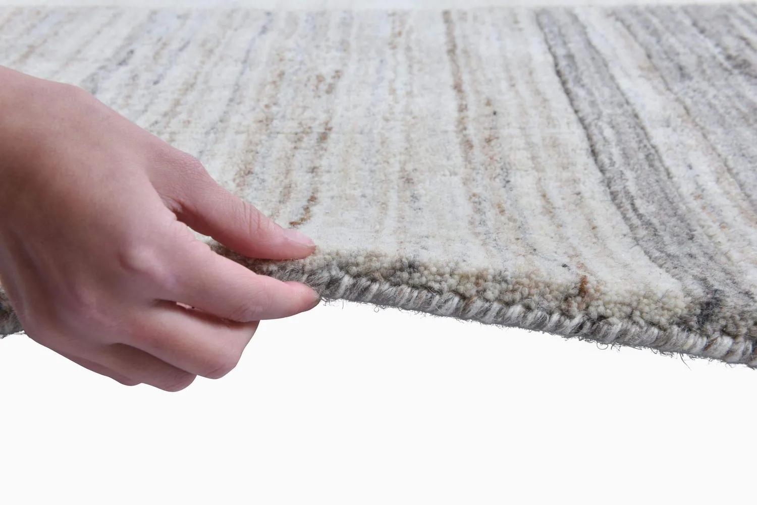 THEKO Lori Dream Super Teppich 70x140 Beige Schurwolle